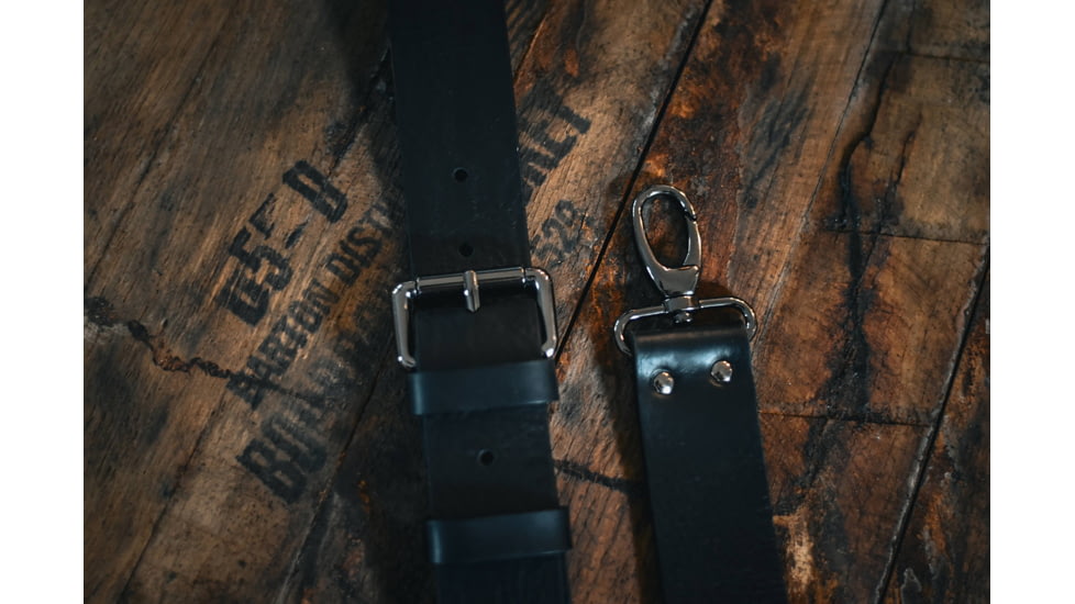 Bieling Leather Co. Classic Leather Rifle Sling, Black, 36 - 42in, BLC0001