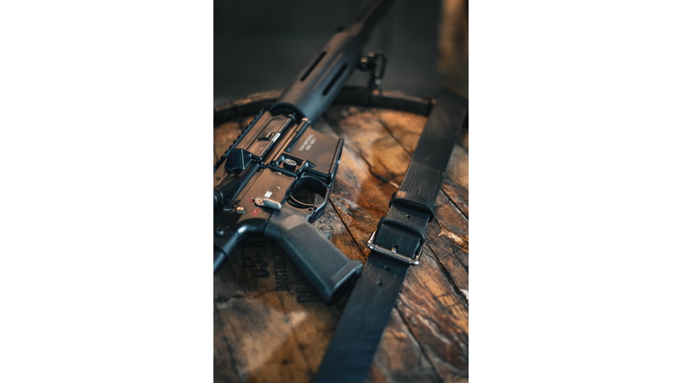 Bieling Leather Co. Classic Leather Rifle Sling, Black, 36 - 42in, BLC0001