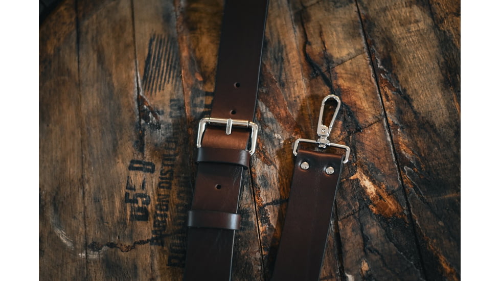 Bieling Leather Co. Classic Leather Rifle Sling, Dark Brown, 36 - 42in, BLC0002