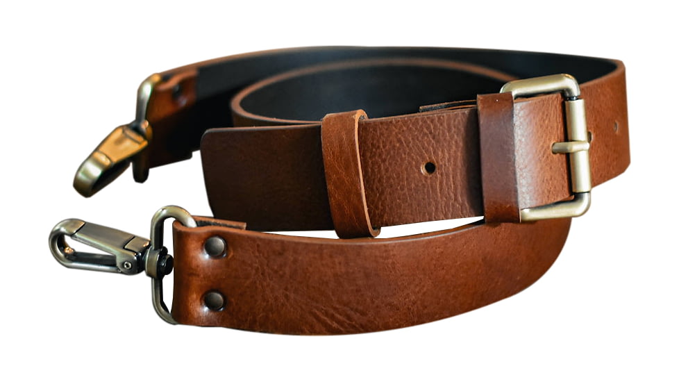 Bieling Leather Co. Classic Leather Rifle Sling, Medium Brown, 36 - 42in, BLC0003