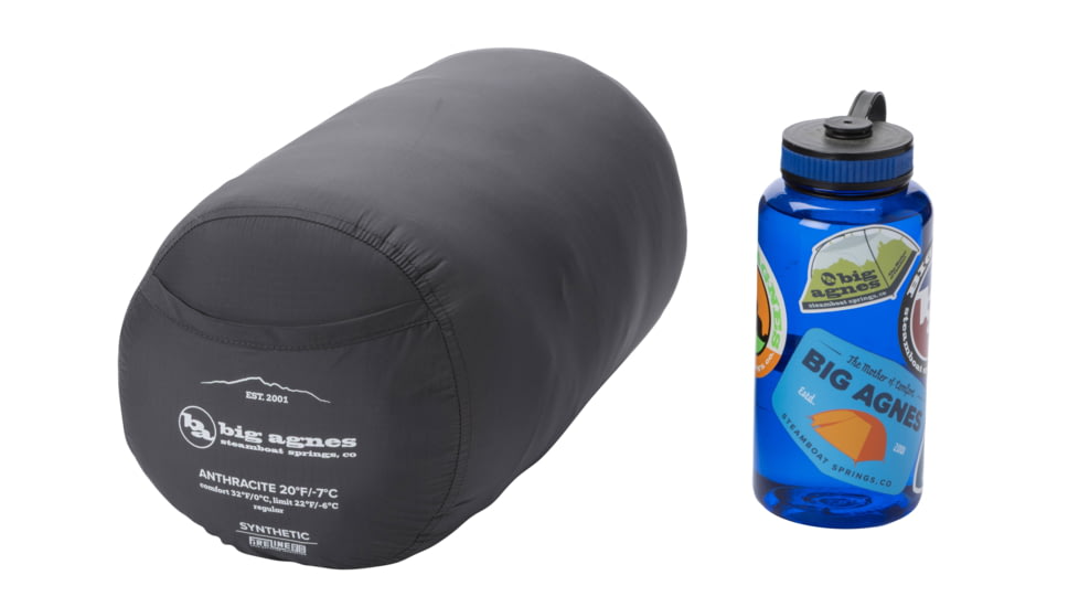 Big Agnes Anthracite 30 FireLine Pro Recycled Sleeping Bag, Olive Night/Chinois Green, Regular, BTMA30RL26