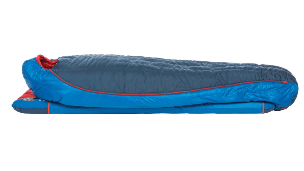 Big Agnes Anvil Horn 30 Sleeping Bag 650 DownTek, Left Zip - Mens, Blue/Red, Regular, BAH30RL19