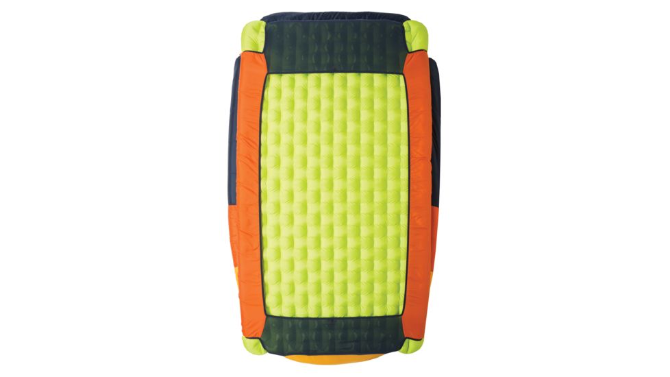 Big Agnes Cabin Creek 15 Double Sleeping Bag FireLine Eco, Navy/Orange/Yellow, 40in Double Wide, BDWCC19