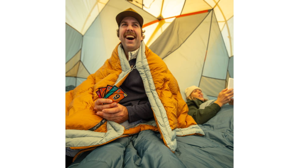 Big Agnes Camp Quillow Blanket, Blue Surf/Brown Sugar, One Size, BCQ25