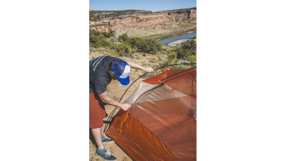Big Agnes Copper Spur HV UL2 Tent - 2 Person, 3 Season-Gray/Orange