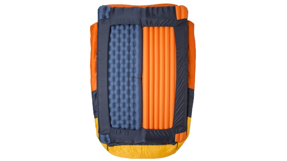 Big Agnes Dream Island 15 Double Sleeping Bag, Orange/Navy/Yellow, Double Wide, BDWDI19