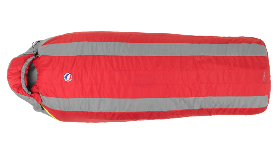 Big Agnes Encampment 15 Sleeping Bag Synthetic-Long-Left-Red/ Gray