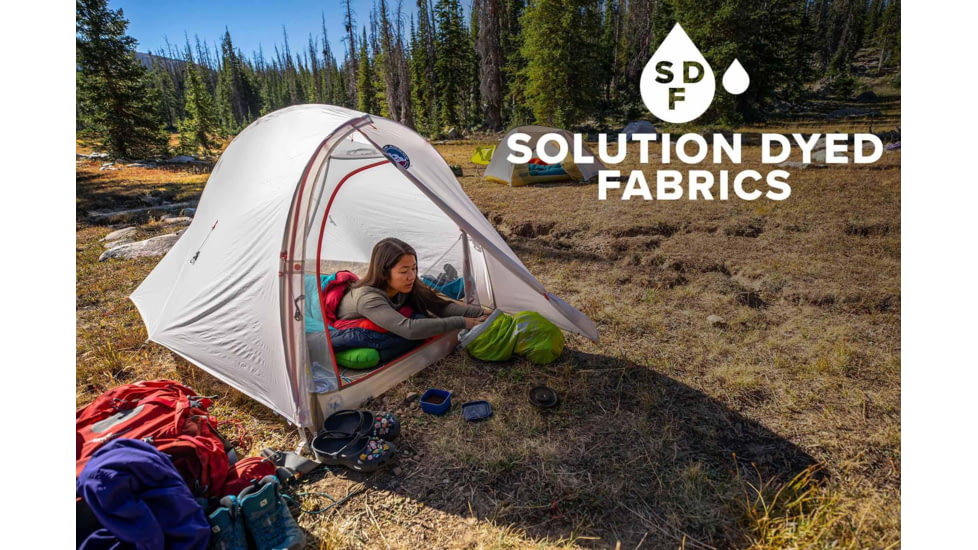 Big Agnes Fly Creek HV UL1 Solution Dye Tent, Gray/Greige, 1 Person, THVFLY121