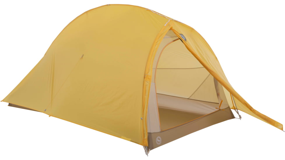 Big Agnes Fly Creek HV UL2 Bikepack Solution Dye Tent, Yellow/Greige, 2 Person, THVFCBP222