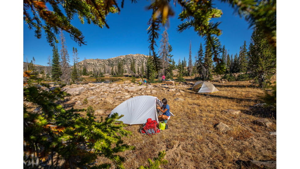 Big Agnes Fly Creek HV UL2 Solution Dye Tent, Gray/Greige, 2 Person, THVFLY221