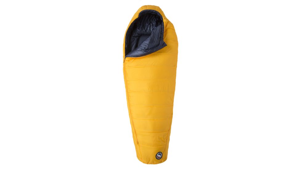 Big Agnes Lost Dog 30 Sleeping Bag FireLine Eco, Left Zip - Mens, Yellow/Navy, Regular, BLD30RL19