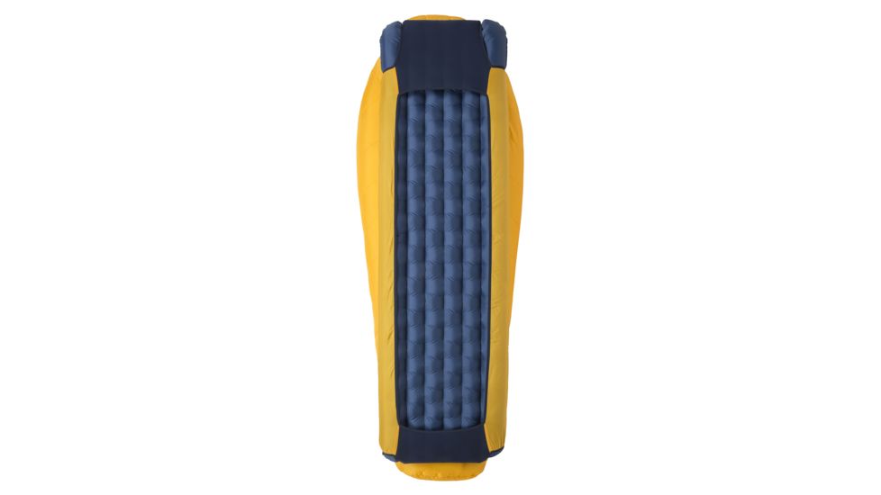 Big Agnes Lost Dog 30 Sleeping Bag FireLine Eco, Left Zip - Mens, Yellow/Navy, Regular, BLD30RL19