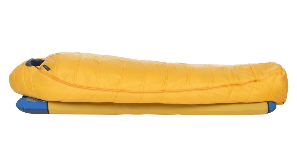 Big Agnes Lost Dog 30 Sleeping Bag FireLine Eco, Left Zip - Mens, Yellow/Navy, Regular, BLD30RL19