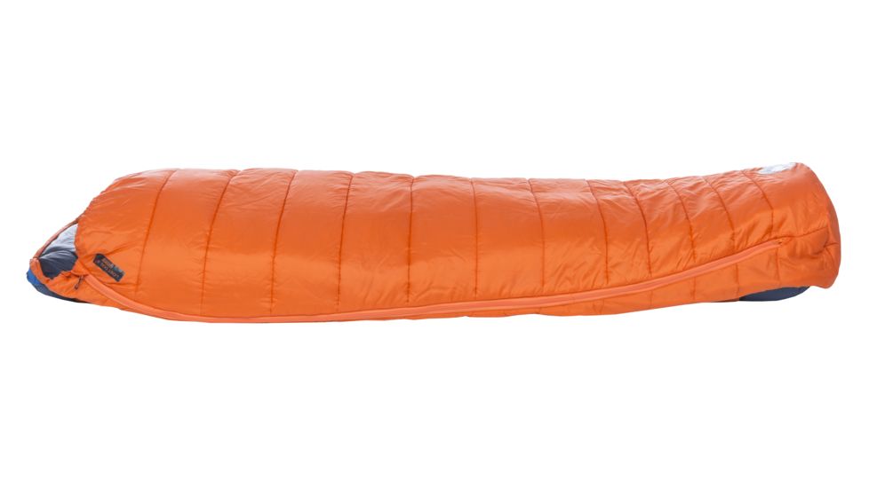Big Agnes Lost Dog 45 Sleeping Bag FireLine Eco, Left Zip - Mens, Orange/Navy, Regular, BLD45RL19