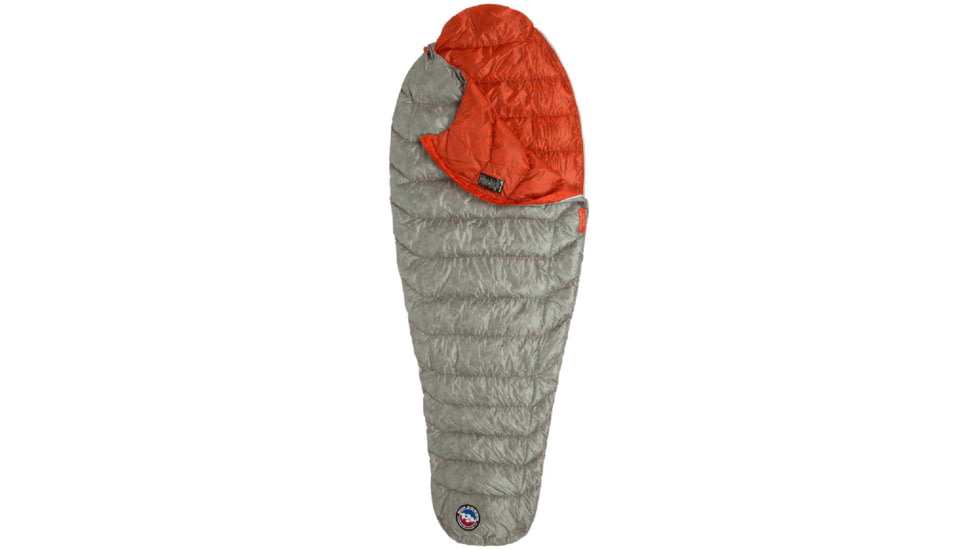 Big Agnes Pluton UL 40 850 DownTek Sleeping Bag, Gray/Pumpkin, Long, Left Zipper, BTMPULLL23