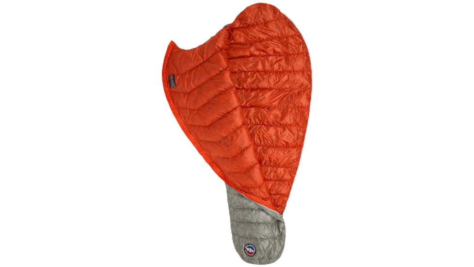 Big Agnes Pluton UL 40 850 DownTek Sleeping Bag, Gray/Pumpkin, Long, Left Zipper, BTMPULLL23