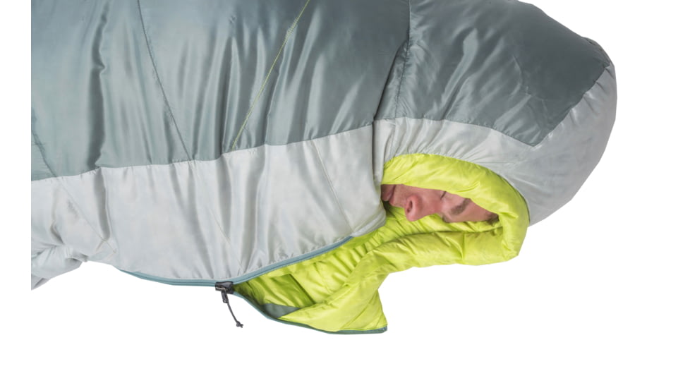 Big Agnes Sidewinder 0 650 RDS DownTek Sleeping Bag, Chinois Green/Mercury/Evening Primrose, Small, BSW0S26