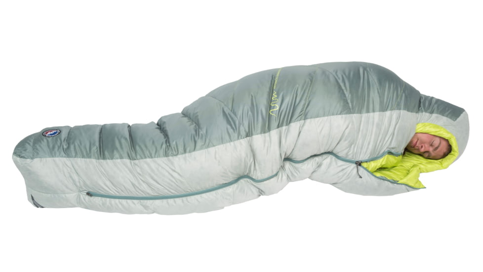 Big Agnes Sidewinder 0 650 RDS DownTek Sleeping Bag, Chinois Green/Mercury/Evening Primrose, Small, BSW0S26