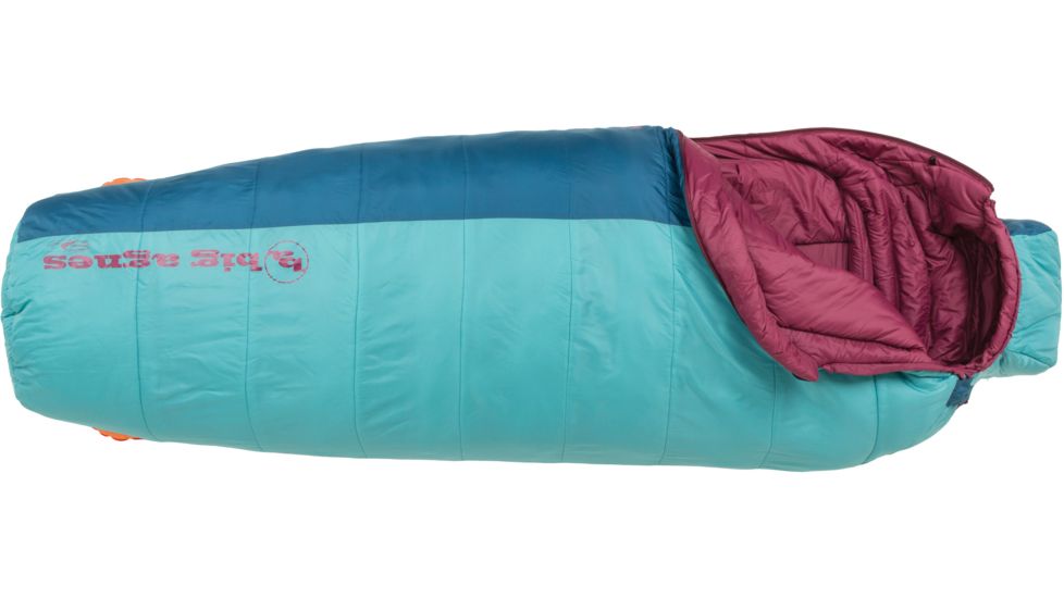Big Agnes Slavonia 30 Sleeping Bag Synthetic-Green/Blue-Petite-Right