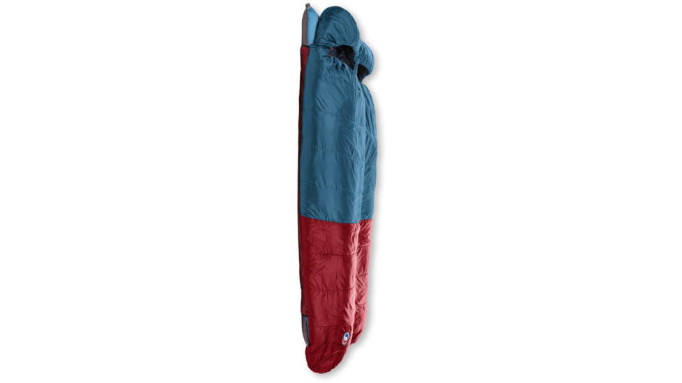 Big Agnes Sleepy Bear 35 Doublewide Speeping Bag, 35 Fahrenheit/ 2 Celsius, 2-Person, Fits Up To 6 ft 6 in/ 198 cm, Blue/Red, BDWSB3521