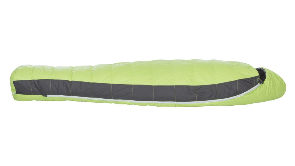 Big Agnes Spike Lake 15 Sleeping Bag 600 DownTek, Left Zip - Mens, Green/Gray, Regular, BTMSLRL19