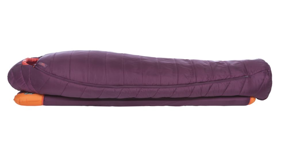 Big Agnes Sunbeam 0 Sleeping Bag FireLine Eco, Right Zip, Beet/Paprika, Petite, BWSB0PR19