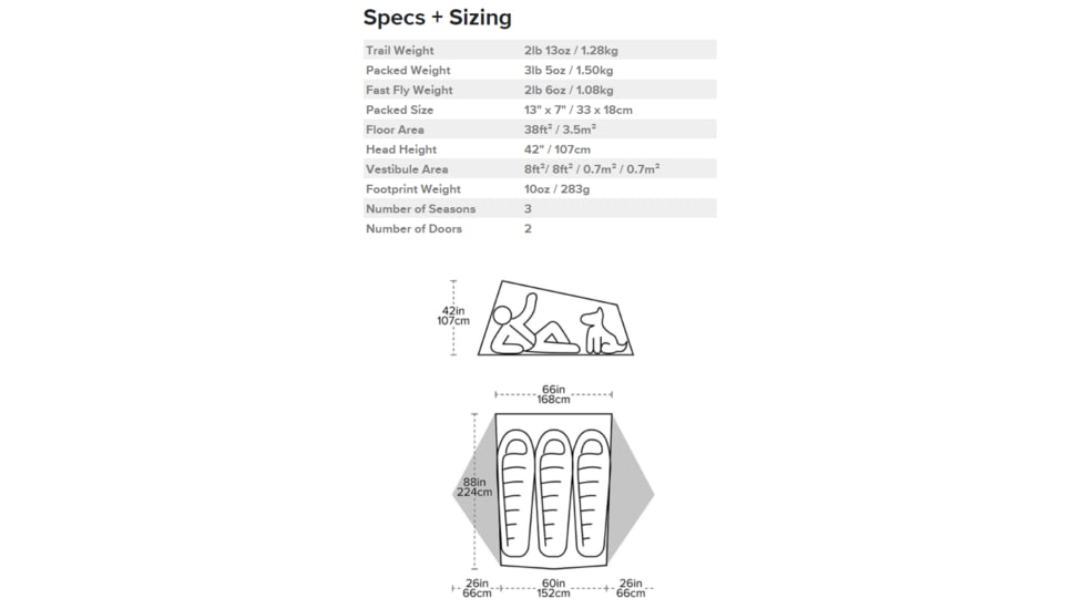 Big Agnes Tiger Wall UL3 Bikepack Solution Dye Tent, Greige/Gray, TTWULBP321