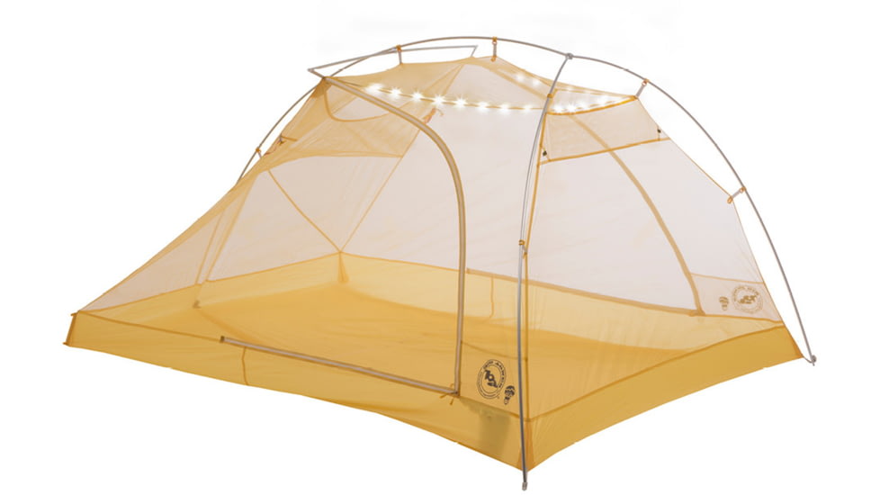 Big Agnes Tiger Wall UL3 mtnGLO Solution Dye Tent, Greige/Gray/Yellow, TTWUL3MG21