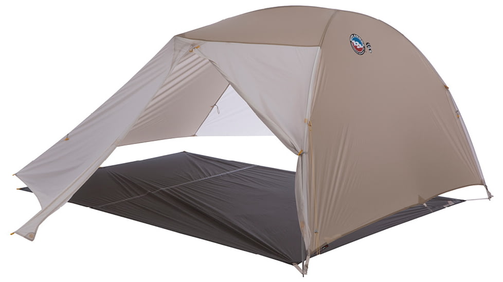 Big Agnes Tiger Wall UL3 mtnGLO Solution Dye Tent, Greige/Gray/Yellow, TTWUL3MG21
