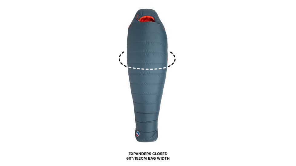 Big Agnes Torchlight 30, 600 Downtek Sleeping Bag, Slate/Orange, Regular, BTMTL30RL20