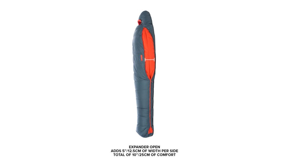 Big Agnes Torchlight 30, 600 Downtek Sleeping Bag, Slate/Orange, Regular, BTMTL30RL20