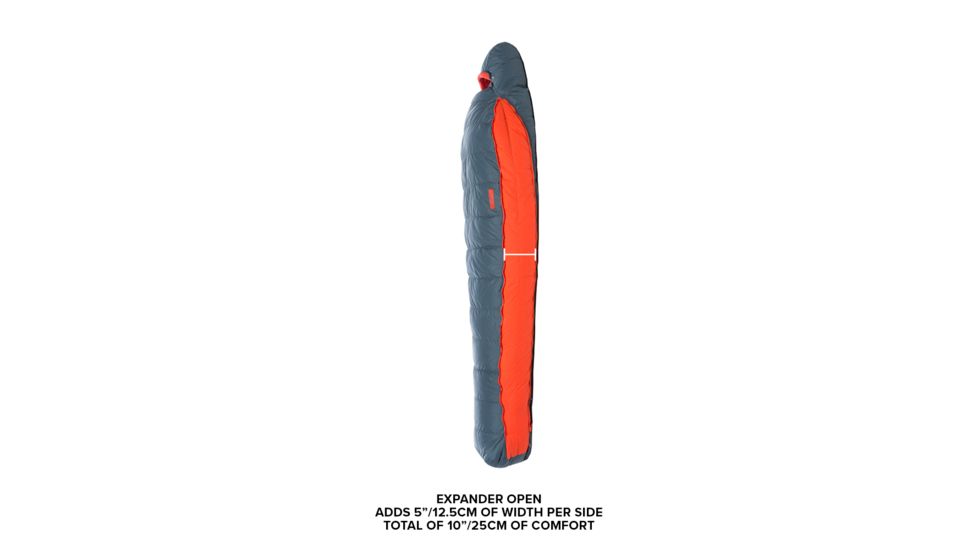 Big Agnes Torchlight 30, 600 Downtek Sleeping Bag, Slate/Orange, Regular, BTMTL30RL20