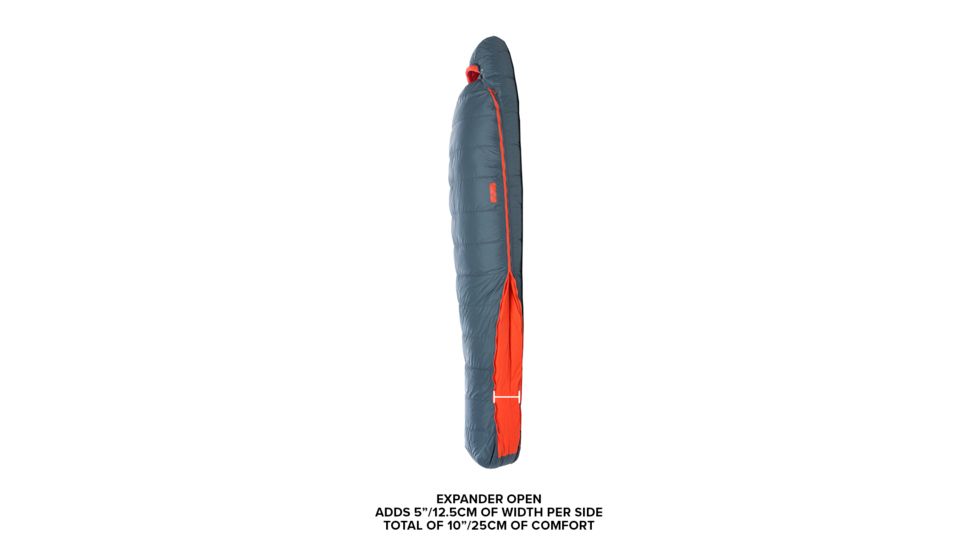Big Agnes Torchlight 30, 600 Downtek Sleeping Bag, Slate/Orange, Regular, BTMTL30RL20