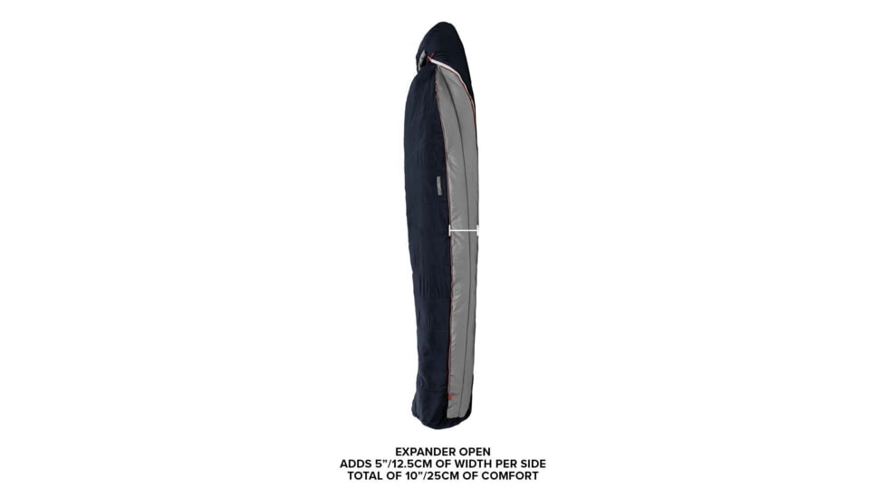 Big Agnes Torchlight Camp 35 Fireline Pro Sleeping Bag, Indigo/Gray, Long Left, BTMTLC35LL21