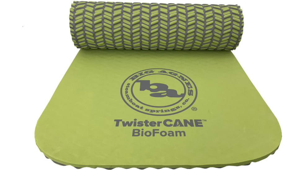 Big Agnes TwisterCane Bio Foam Sleeping Pad, Green/Gray, PTCBFR21