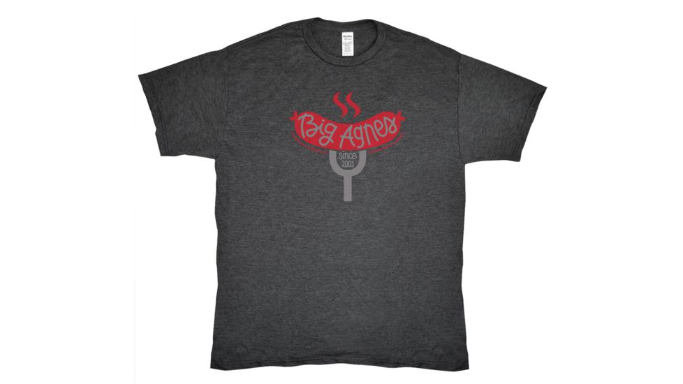 Big Agnes Wienie Roast Logo T-shirt - Men's, Charcoal Heather, Small, ATWIENIEMS19