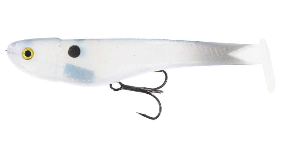 Big Bite Baits 5in B5 Line Thru Swimbait , Clear, B5LT-08
