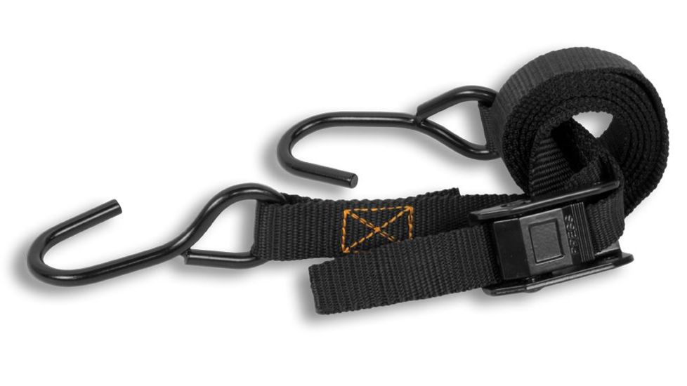 Big Game Treestands Cam-Buckle Strap-3 Pack, includes 2-Vinyl-Coated Steel Hooks, Black TA025-3