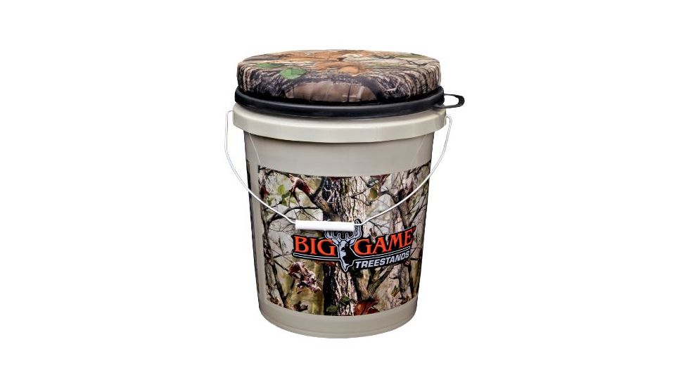 Muddy Spin-Top Bucket Seat, includes 5 Gallon Pail, Camo GS1204