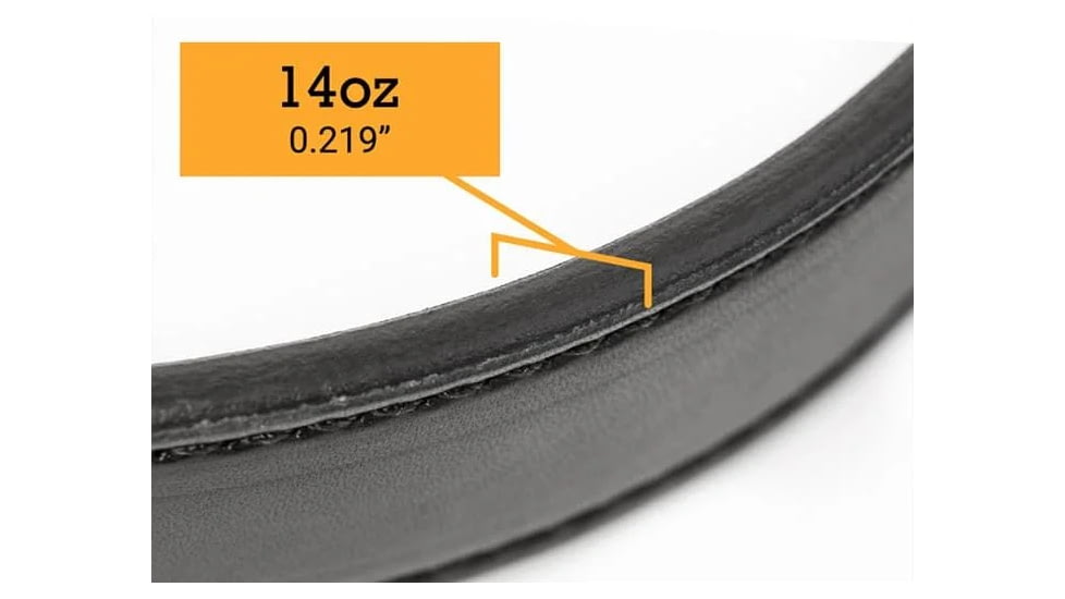 Bigfoot Gun Belts Gun Belt 14oz - 46 Inch - Black - Flat Black - GB14-46-BL-FB