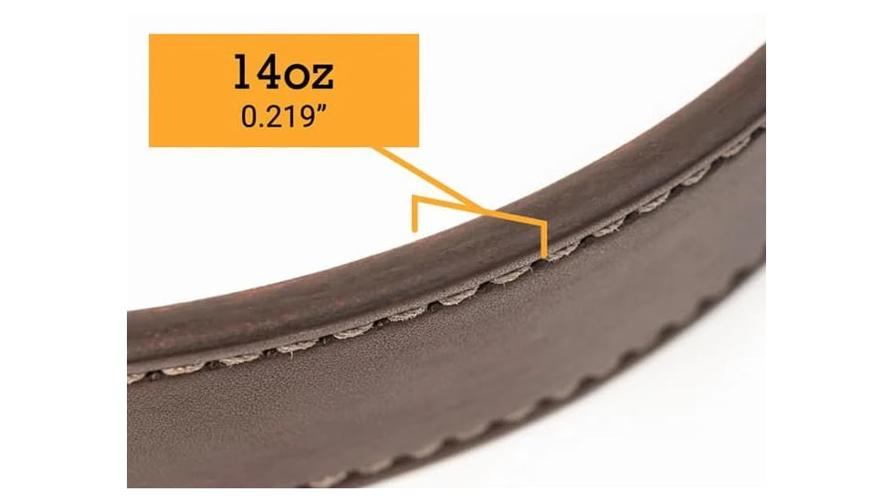 Bigfoot Gun Belts Gun Belt 14oz - 42 Inch - Brown - Stainless Steel - GB14-42-BR-SS