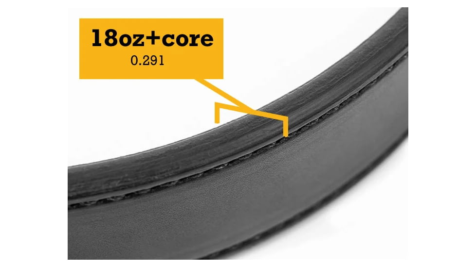 Bigfoot Gun Belts Gun Belt 18oz Steel Core - 42 Inch - Black - Flat Black - GB18C-42-BL-FB