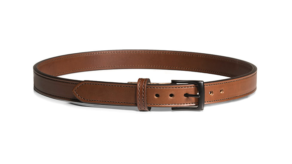 Bigfoot Gun Belts Slim Steel Dress Gun Belt - Mens, 56 Inch, Flat Black Buckle, Brown, GBDB-56-BR-FB