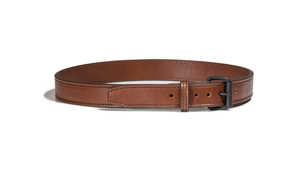Bigfoot Gun Belts Untamed Series 1.5 Wide Leather 18 Oz Gun Belt - With Steel Core, 38 Inch, Stainless Steel, Brown, GB18C-38-BR-SS-D