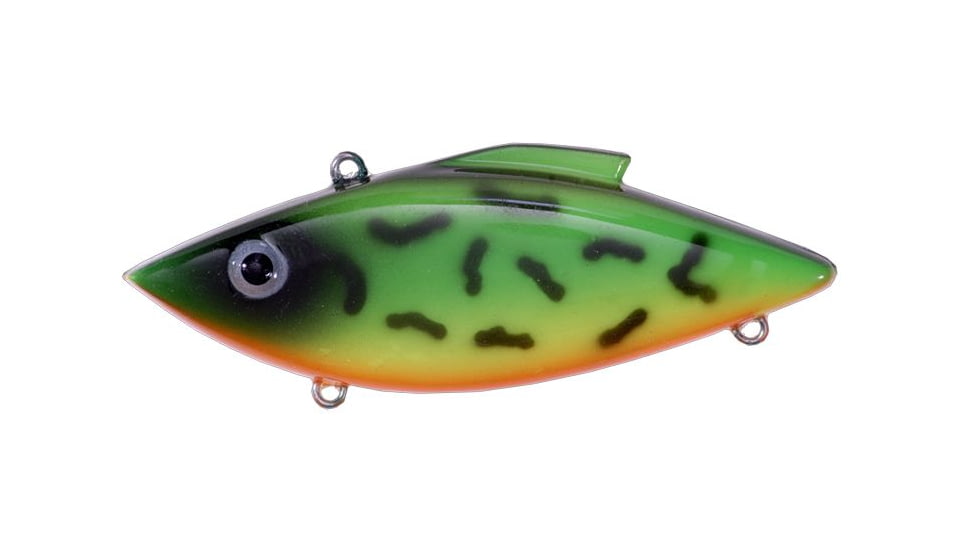 Bill Lewis Rat-L-Trap Chartreuse Lipless Crankbait, 3in 1/2oz, Sinking, Classic Fire Tiger, BLF-RT22