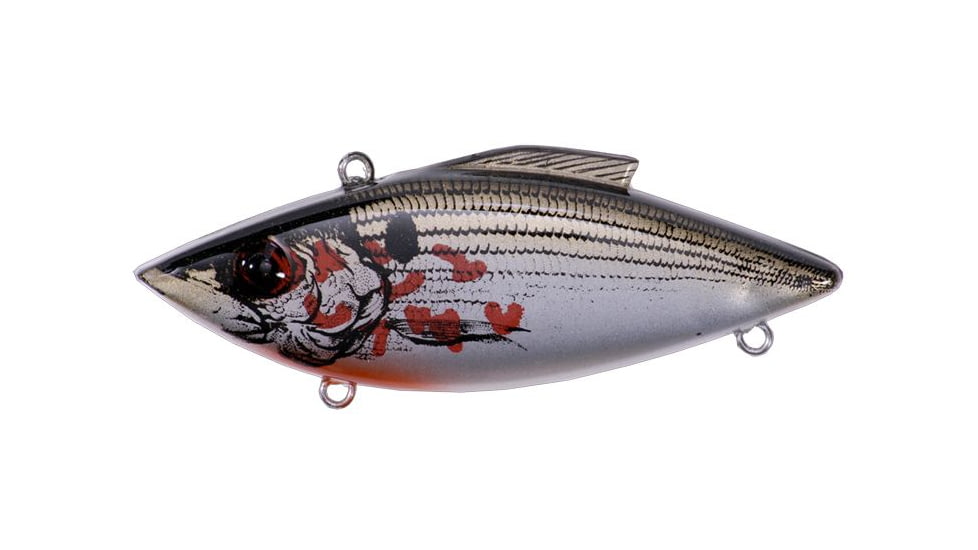 Bill Lewis Rat-L-Trap Shad/Shiner Lipless Crankbait, 3in 1/2oz, Sinking, Bleeding Shiner, BLF-RT37