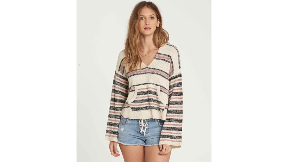 Billabong Baja Long Sleve Beach Hooded Sweater - Womens, Cream, Medium JV01QBBA-CRM-M