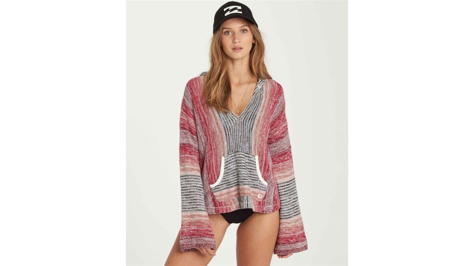 Billabong Baja Long Sleve Beach Hooded Sweater - Womens, White Cap, Small JV01QBBA-WCP-S
