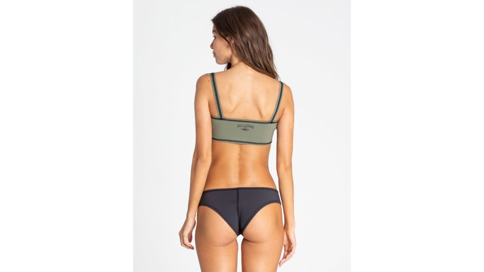 Billabong Del Sur Wave Bandit - Swim Top - Womens, Black Olive, Small, XT58TBDE-BOL-S
