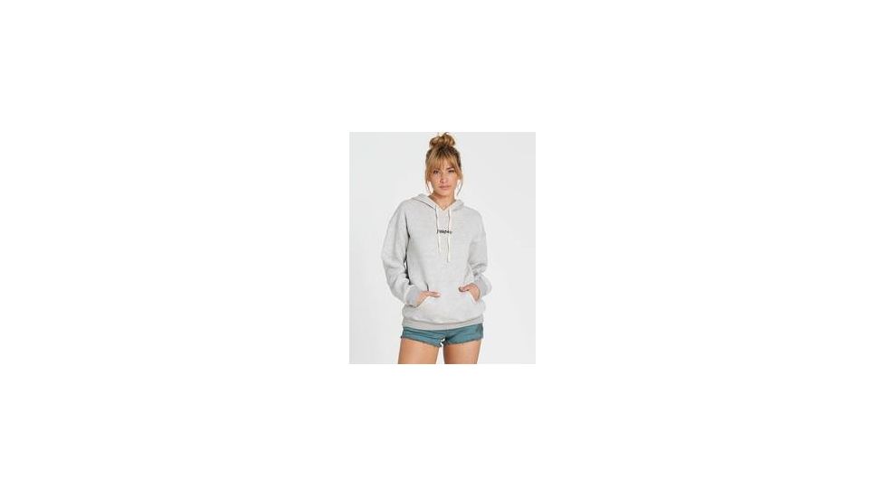 Billabong Script Logo Hoodie - Womens, Athletic Grey, Large, J651SBBI-AGY-L